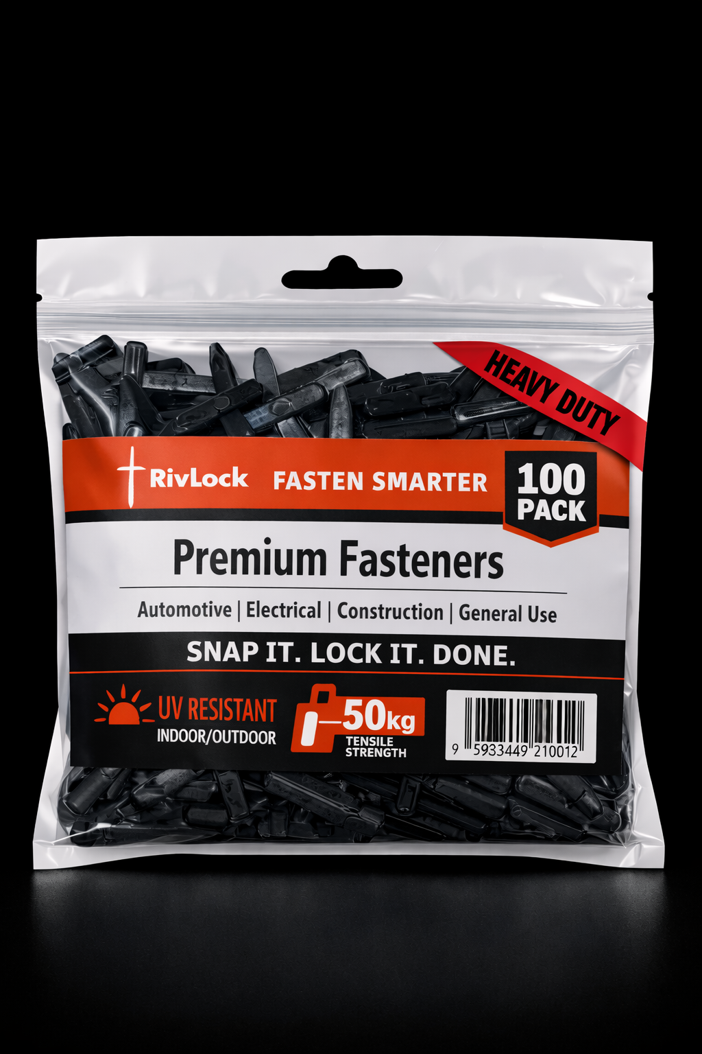 Hybrid Rivet Cable Ties — 100 Pack HEAVY DUTY