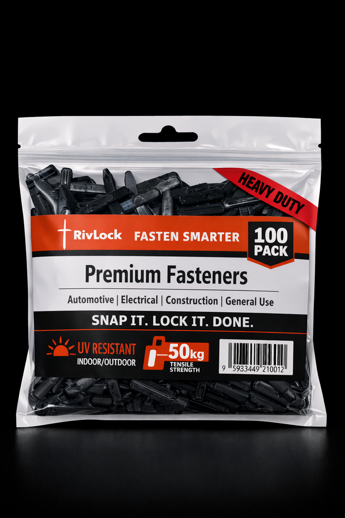 Hybrid Rivet Cable Ties — 100 Pack HEAVY DUTY