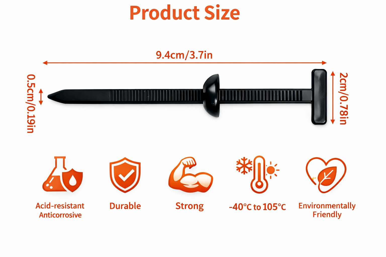 Hybrid Rivet Cable Ties — 100 Pack HEAVY DUTY