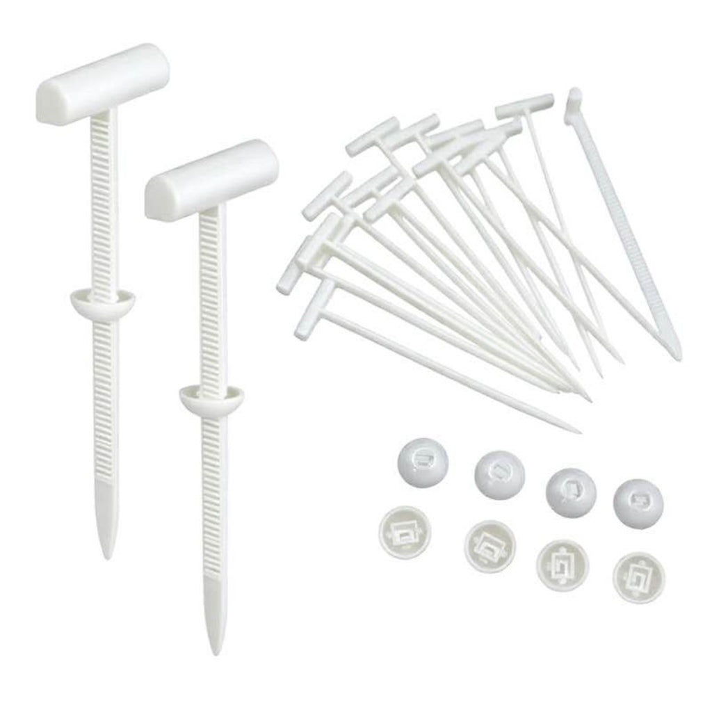 Hybrid Rivet Cable Ties — 100 Pack WHITE
