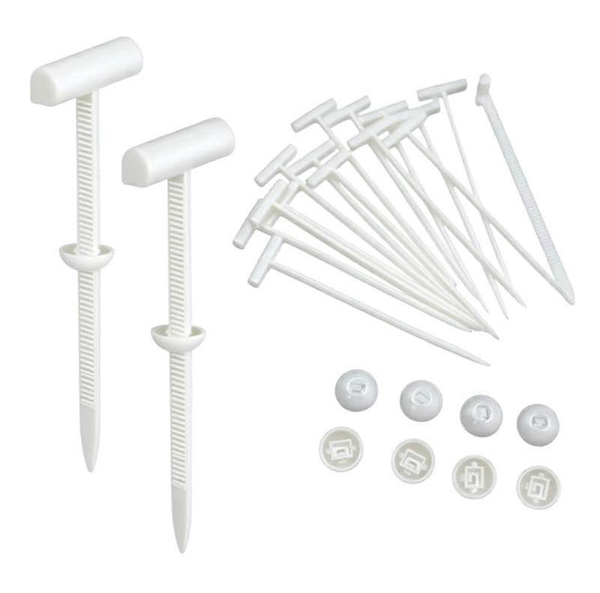 Hybrid Rivet Cable Ties — 100 Pack WHITE