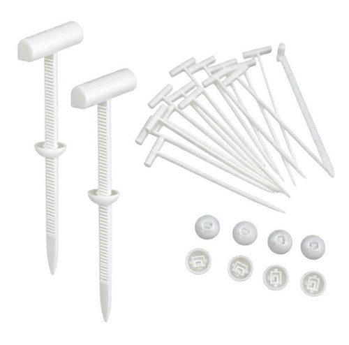 Hybrid Rivet Cable Ties — 100 Pack WHITE